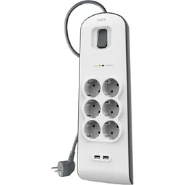 Belkin Mehrfachsteckdose 2 m Weiß 6 St.