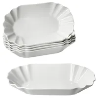 Mambocat 6er Set Fries Pommesschale oval Weiß