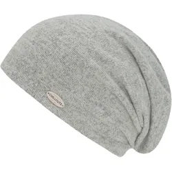 Beanie CHILLOUTS "Vaiana Hat", Damen, grau (light grau meliert), Feinstrick, Viskosemischung, meliert, modisch,sportlich, Mützen, mit locker-lässiger Passform