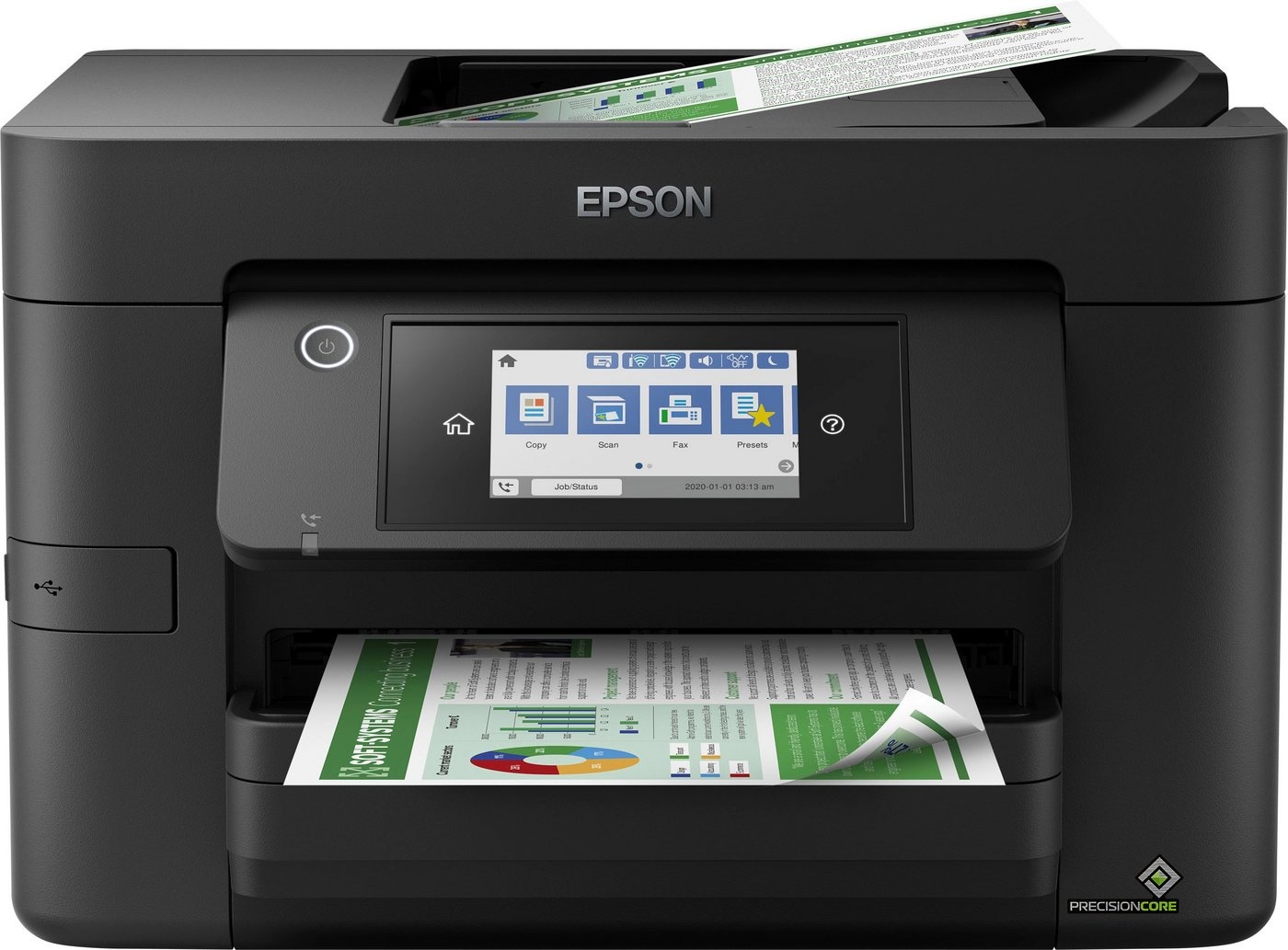 Epson WorkForce Pro WF-4820DWF Tintenstrahldrucker, (WLAN (Wi-Fi), LAN (Ethernet) schwarz