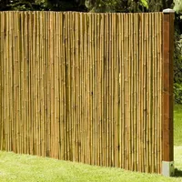 DE-COmmerce Stabiler Bambus Zaun Sichtschutz DELUXE, oben geschlossen, Rollzaun, Gartenzaun, Sichtschutzzaun für Garten, Terrasse, Balkon (HxB) 180 x 180 cm