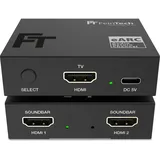 FeinTech AX421 HDMI eARC Switch 1 TV x 2 Soundbar - nutze 2 Soundgeräte an einem TV