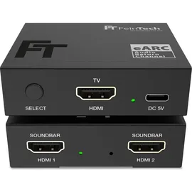 FeinTech AX421 HDMI eARC Switch 1 TV x 2 Soundbar - nutze 2 Soundgeräte an einem TV