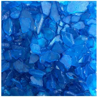 eurosand 2.0 gmbh Seeglas 1 kg 20–50 mm – gerundete Glasscherben für Mosaik, Basteln, Vasen & Dekoration – Blau