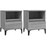 vidaXL Nachtschrank 2 Stk 40 x 35 x 50 cm Grau