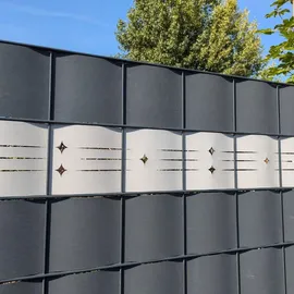 zaun|zu® Sichtschutzstreifen Dekor Starline 2,55 m Braun