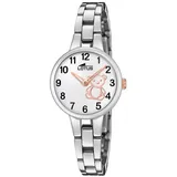 Lotus Kinderuhr Jugend Armbanduhr Bärchen 18658/5 Edelstahlband - Silber/Silber