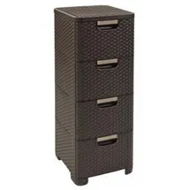 Curver Bücherregal 4 Schubladen 4x14L cm Braun