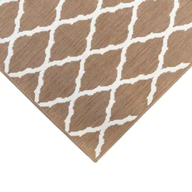 Primaflor In- und Outdoorteppich REVERSO Round Rhombus Braun 120x160cm