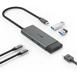 TP-Link UH5020C USB C Hub PD100W, 4K HDMI, 1×USB-C 3.0, 2×USB-A 3.0, Plug & Play, Kompatibel mit Mac OS, Windows, Linux, iPadOS, iOS, Android, ChromeOS, Nintendo