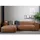 Leven Ecksofa recyceltes Leder Sofa Eckcouch cognac Breite 305 cm - Recamiere links - Braun