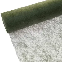 Deko AS GmbH Sizoflor Tischband olivgrün 60 cm Rolle