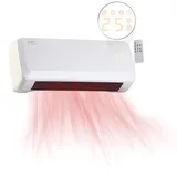 Sichler Haushaltsgeräte Kompakter Wandheizlüfter mit digitalem Thermostat, Timer, 2.000 W