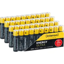Intenso 7501510 - Energy Ultra Alkaline Batterie AAA Micro 40er-Pack - Batterie,
