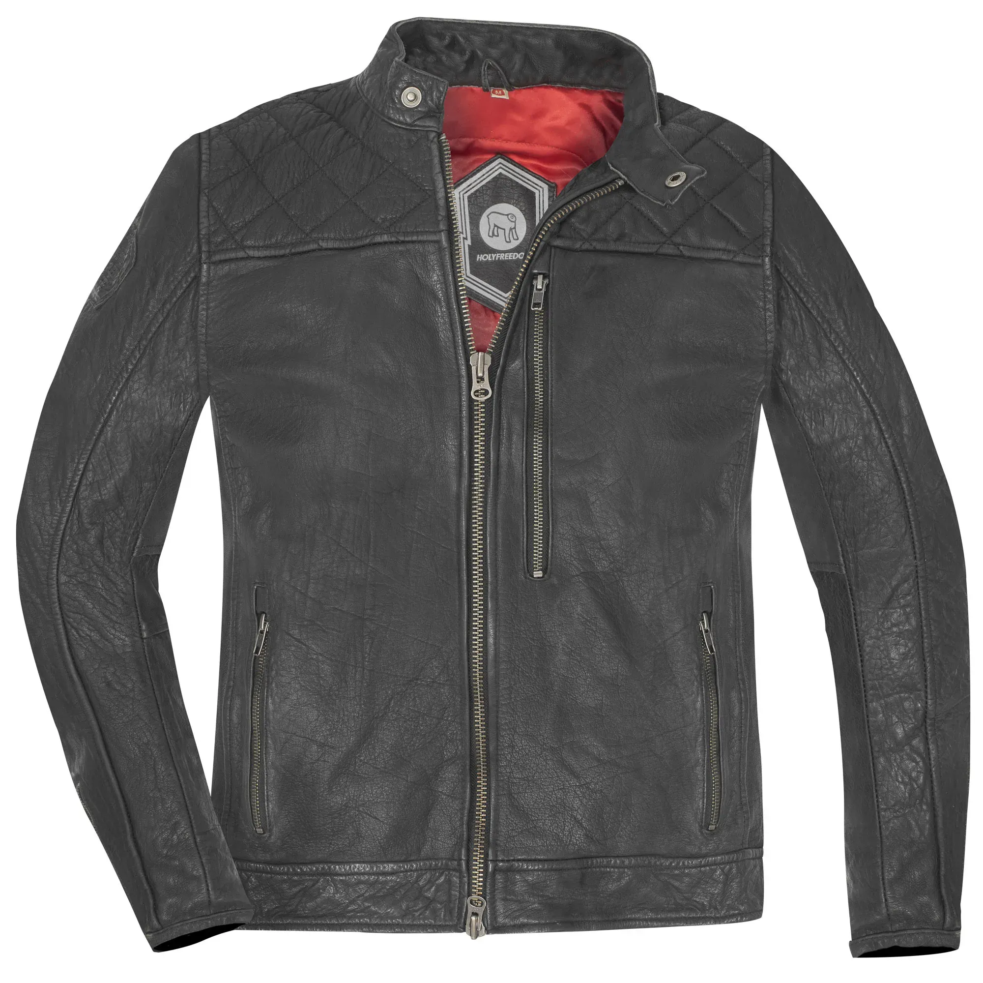 HolyFreedom Burn Out Black Motorfiets Leren Jas