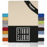 Studio Spannbettlaken Jersey 140 x 200 cm beige