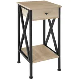 Tectake Beistelltisch Braun Eiche 35 x 35 x 70,5 cm