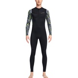 Neoprenanzug Herren 5mm: 3XL Einteilig UV 50+ Wassersport Nassanzug Neoprenanzug in voller Länge Stretch Neopren Frontreißverschluss Tauchhaut Surfanzug Langarm Thermisch Tauchanzüge Wetsuit