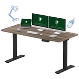 FLEXISPOT Höhenverstellbarer Schreibtisch 160x70cm-mit 2 starken Motoren-Stabiler Schreibtisch Höhenverstellbar Elektrisch-mit Memory-Funktion braun - Schwarz