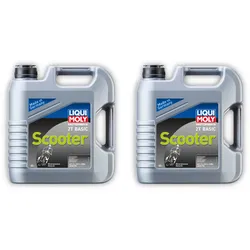 2x 4L LIQUI MOLY 1237 Motorbike 2T Basic Scooter Street Motoröl Motor Öl Roller