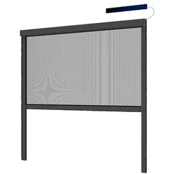 Elektrisches Insektenschutz-Rollo anthrazit 110 x 220 cm