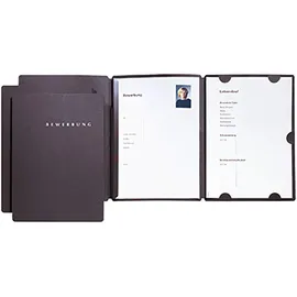 Pagna Bewerbungsmappe Select Basic A4 Schwarz 3 St.