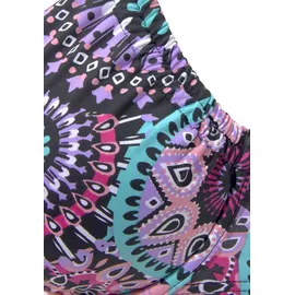 LASCANA Bügel-Bikini, mit kontrastfarbigen Bändern, lila bedruckt, Gr.36 Cup B,