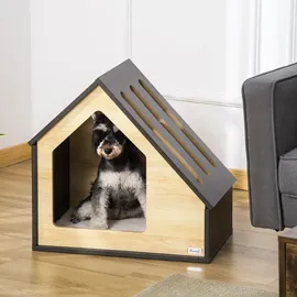 PawHut Hundehütte 60 x 40 x 59,2 cm Holz Braun