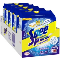 Spee Megaperls Universal Waschpulver 3+1, 95 Waschladungen (5 x 19WL), Waschmittel für weiße Wäsche verleiht Reinheit, Strahlkraft und Frische, Vollwaschmittel zum schlauen Preis