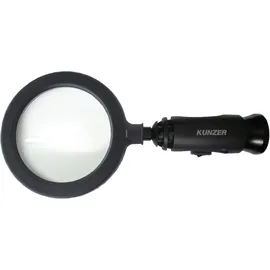 Kunzer 7LL01 Handlupe mit LED-Beleuchtung Linsengröße: (Ø) 90 mm Schwarz