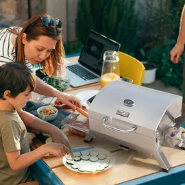 Royal Gourmet Tragbarer Gasgrill edelstahl