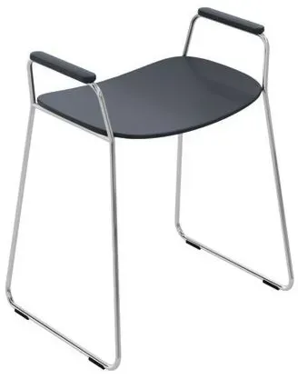 Hewi 950 Duschhocker 950.51.3024092 anthrazitgrau, mit seitlichen Stützgriffen