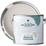 MissPompadour edelmatte Wandfarbe Beige mit Kaschmir 2,5L - sehr hohe Deckkraft - geruchsneutrale, spritzfreie Farbe - atmungsaktive, wasserbasierte Innenfarbe/Deckenfarbe - Die Wertvolle