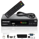 PremiumX Satelliten-Receiver HD 520SE FTA Digital SAT TV Receiver DVB-S2 FullHD HDMI SCART 2x USB Multimedia-Player, Astra Hotbird vorprogrammiert