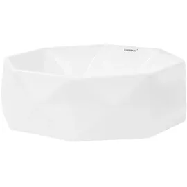 ML-Design Waschbecken aus Keramik in Weiß glänzend, 42x13,5cm Diamant Design, Rund