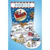 Design Works Crafts Kreuzstich Stickpackung Weihnachtsstrumpf Lieferung, Zählmuster