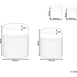 Beliani Pouf mit Stauraum 2er Set CAMDENTON