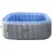Ø 198 x 67 cm eckig Grau-Blau
