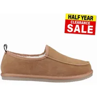 Hush Puppies Charles Herren Memory Foam Winter Komfort Wildleder Slipper Tan