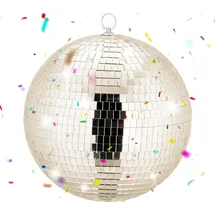 Relaxdays Discokugel, Ø 25 cm, Beige,