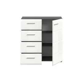 VCM Salsa 75 x 85 x 37 cm Weiß/Rauchsilber