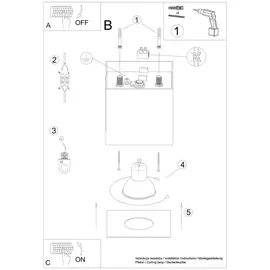 Sollux Deckenleuchte HATI 1xgu10 Neutralweiß 12cm Sollux