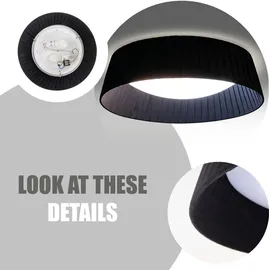 Paco Home Deckenlampe 2 E27 rund schwarz