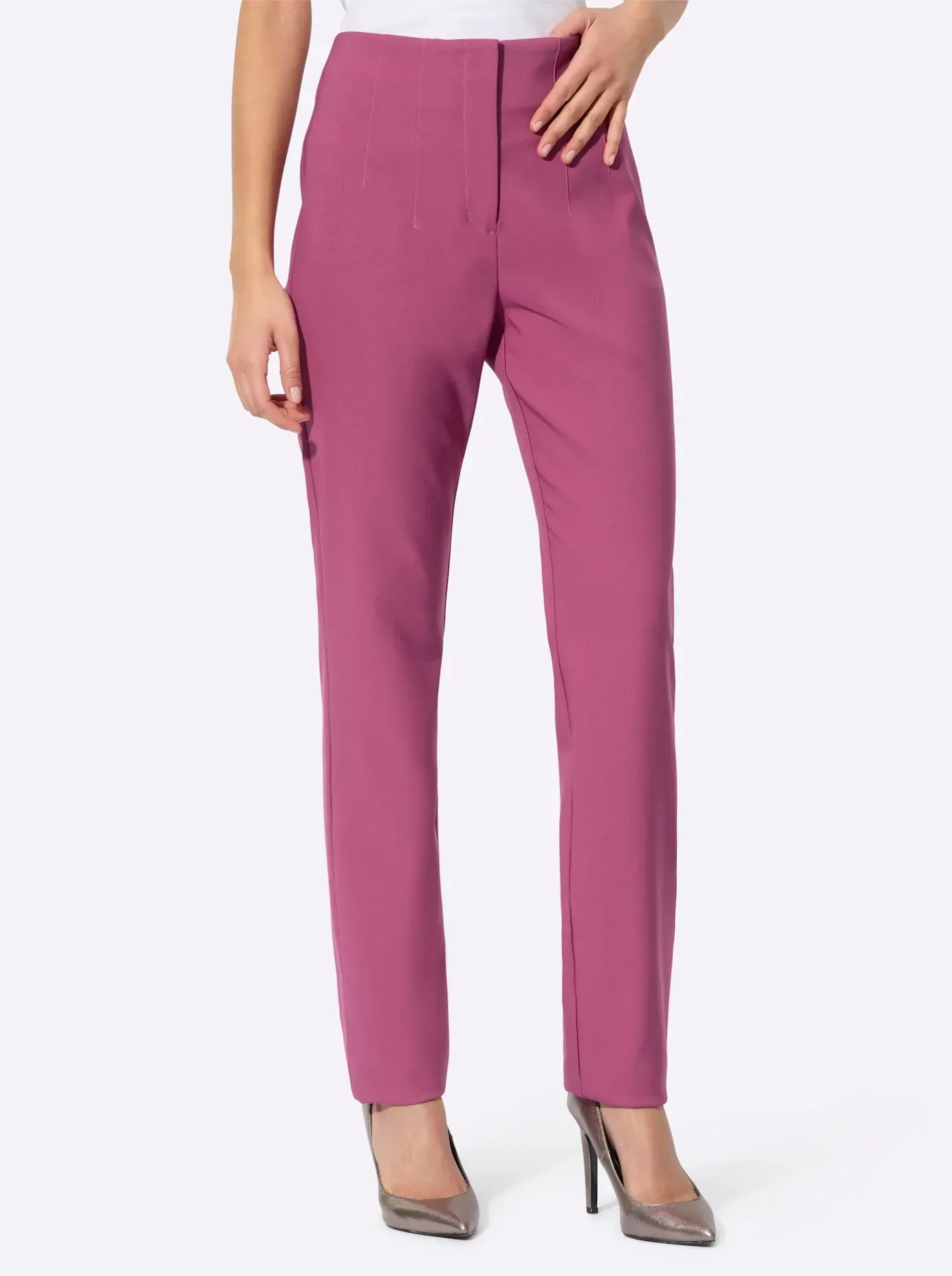 Webhose CREATION L, Damen, Gr. 36, Normalgrößen, lila (erika), 89% Polyester, 11% Elasthan, unifarben, Hosen