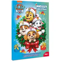 dekora Paw Patrol Adventskalender mit Girlande – mit 24 Pralinen – insgesamt 50 g – Milchschokolade – natürliche Farbstoffe – speziell für Weihnachten