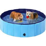 Yaheetech Hundepool Faltbar, Planschbecken Für Hunde 100 X 30 Cm, Anti-Rutsch-Pl