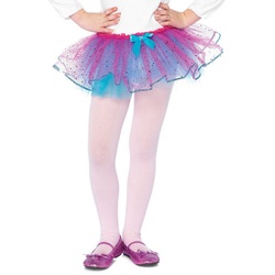 Leg Avenue Kostüm Petticoat für Kinder glitzer blau-pink, Tüll Petticoat für Mädchen blau