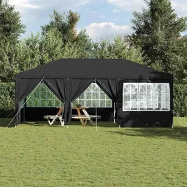 vidaXL Partyzelt Faltbar mit Seitenwänden Anthrazit 4 x 6 m