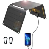 20W tragbares Solar-Ladegerät,USB (QC3.0)& DC 12V/1.5A Tragbares Solarladegerät für Handy IP67 wasserdichte Solar Charger zum Aufladen von USB Geräten/Smartphone/Tablets/Camping