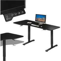 Juskys Höhenverstellbarer Schreibtisch Office Stand 160x75cm - elektrisch, Memory-Funktion - Schwarz